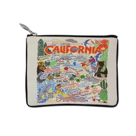 Catstudio Zipper Pouch, California Travel Toiletry Bag, 5 x 7", Makeup Bag, Dog Treat Pouch, or Purse to Hold Phone, Organize Supplies for California Lovers