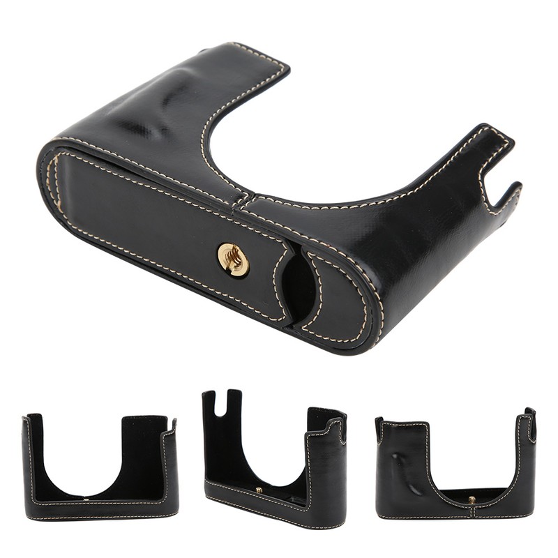 PU Leather Case Protective Half Body Cover Shell for Leica