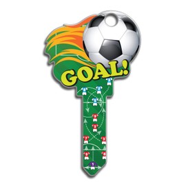 Lucky Line Key Shapes, Soccer, House Key Blank, KW1/11, 1 Key (B135K)