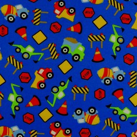 SheetWorld Fitted 100% Cotton Flannel Oval Sheet, Fits Stokke Mini 23 x 29, Construction Zone, Made in USA