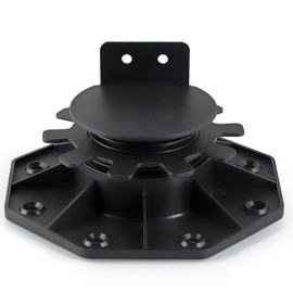 Fardtry 12 Pcs Joist Support Pedestals, Adjustable Plastic Pedestal Pavers Raising from 1-3/16" to 2-3/8", Deck Blocks Foundation with Screws for Flooring, Timber Base