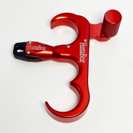 ZeoPeya Bow Release for Compound Bow, 3-Finger 360° Rotate Caliper Thumb Release Archery Accessories (Red)