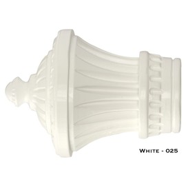 Kirsch Charleston Finials Wood Trends - 1 3/8" - White
