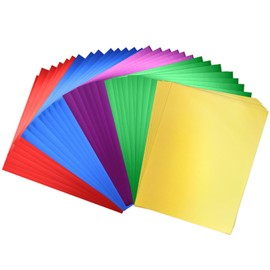 ZEAYEA 120 Sheets Metallic Cardstock Paper, 250 GSM Reflective Mirrored Shimmer Card Stock, 5 Color Paper Foil Board for Crafting, Invitation, Decoration, Card Making, DIY Projects, 8.5 x 11 Inch