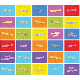 Fun A6 Positive Praise Postcard Pack for Kids Teens Adults - Generic Praise Phrases - Postcard Gifts for Pupils Teachers Parents Children Students, 148mm x 105mm Blank Inspirational Post Cards