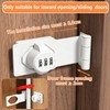 90 Degree Door Password Hasp Latch Lock- White Keyless Sliding