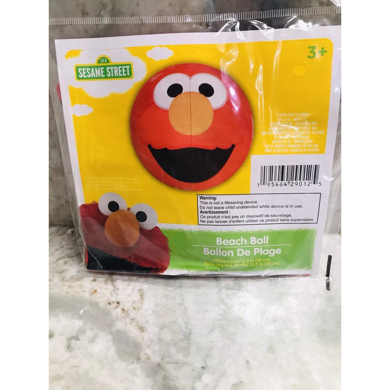 Sesame Street Beach Ball-Inflated Size 12.2in/31cm-3+