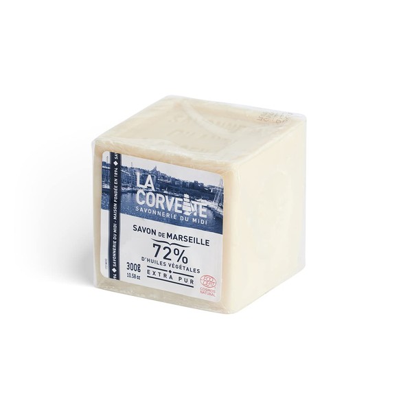 La Corvette Marseille Soap Cube Extra Pure Ecocert Film, White, 300 g
