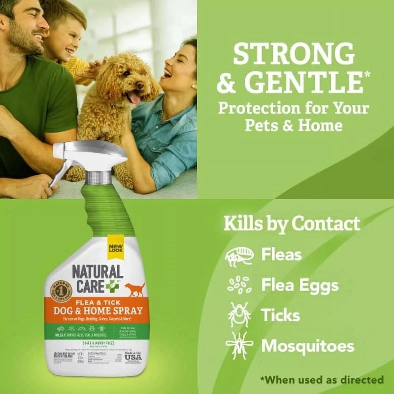 Natural Care + Flea and Tick Home Spray for Dogs,