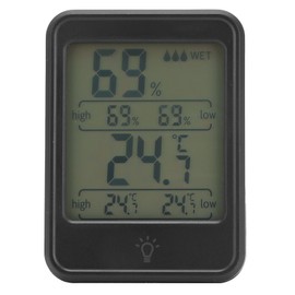 MC41 Thermometer Hygrometer Digital Temperature Humidity Meter Tester with LCD Display BacklightBlack