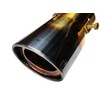 R-STYLE Oval Type Stainless Steel Muffler Cutter (Black Gold)
