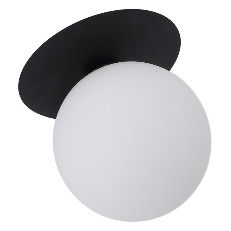 White Glass Globe Ceiling Light 18cm Diameter G9 Base Globe