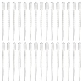 YOKIVE 30 Pcs Disposable Pipette, Lab Dropper with Tip, Transfer Liquid, Great for Laboratory, Chemistry, DIY Project (Clear White, 2ML)