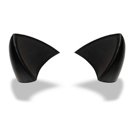 Helmet Flair Softeez Black Cat Ears for Helmet | Made in USA | Foam Kitty Ear Accessory for Bike, Ski, Snowboard & Airsoft Helmet | Peel & Stick | Pair (Black)