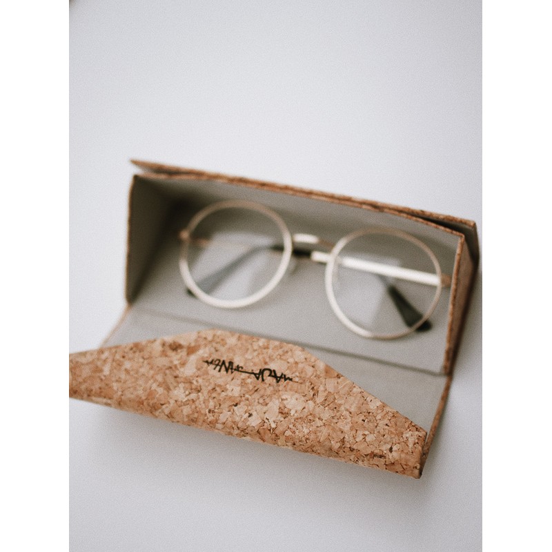 MAJAJANTA® Clique Cork Glasses Case Vegan Leather Alternative Sunglasses Magnetic