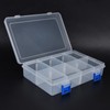 3Pcs Transparent Parts Box Removable Separate Grid Hardware Tools Organizer