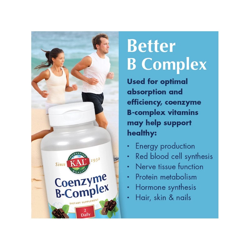KAL Coenzyme B-Complex Chewables | 60 Chewables