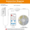 2-Pack RF Remote Dimmer for Single Color LED Strip Lights,PAUTIX