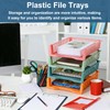 8 Pack Boho Plastic Turn in Paper Trays for Classroom