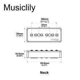 Wilkinson WO90 Ceramic P90 Soapbar Neck Pickup for Les Paul SG Electric Guitar, Cream