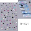 5D Embossed Star Nail Art Stickers Star Nail Decals Self-Adhesive