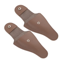 Beavorty 2Pcs Cuticle Nail Protector Set PU Leather Scissor Covers for Cuticle Scissors Durable Trimmer Handle Protection Sleeve Lightweight Compact Design for Go Nail Care
