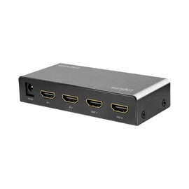 LogiLink HD0039 HDMI Switch 2 x 2 Port (2 x Sources and 2 x Outputs), Bi-Direct, 4K/60 Hz, EDID, HDCP, HDR, Downscaler
