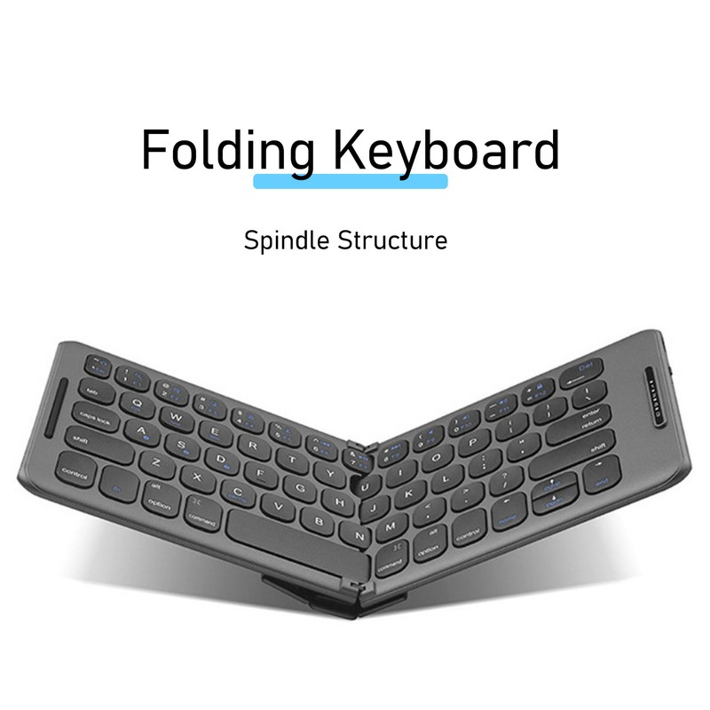 Foldable Bluetooth Keyboard 2 Fold Wireless Keyboard 3 Channel for