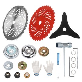 Steel Trimmer Head,10" x 3 Teeth Carbon Steel Brush Cutter Blades,10" x 80T Carbide Tip Brush Cutter Trimmer Blades & 9" x 36 Teeth Carbide Tipped Blades,Weed Lawn Trimmer Tools,Weedeater Heads