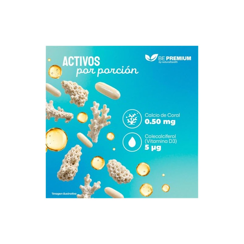Natural Health Coralcal Suplemento Alimenticio Calcio Coral Vitamina Colecalciferol Frasco