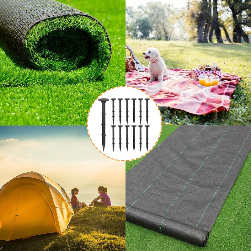 Aoipend 160 Pack Plastic Garden Lawn Stakes 6 inch Heavy