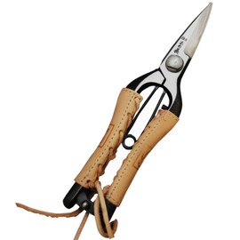 7 inches Fri stop leather-wrapped TS131 MikiKajiya village pruning shears type bud