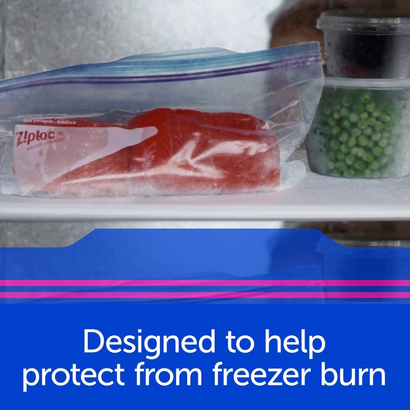 Ziploc Two Gallon Food Storage Freezer Bags, Grip 'n Seal