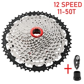 KTKEET 12 Speed Bike Cassette 11-28T/32T/34T/36T/46T/50T/52T Mountain Bike/Road Bike Cassette,12 Speed Bike Cassette Compatible with Shimano Ultegra xt Sunrace Sram (11-50T)