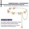ELABEST Butterfly Belt Rhinestone-Metal-Turquoise Gold Silver Carving Butterfly Chunky Waist