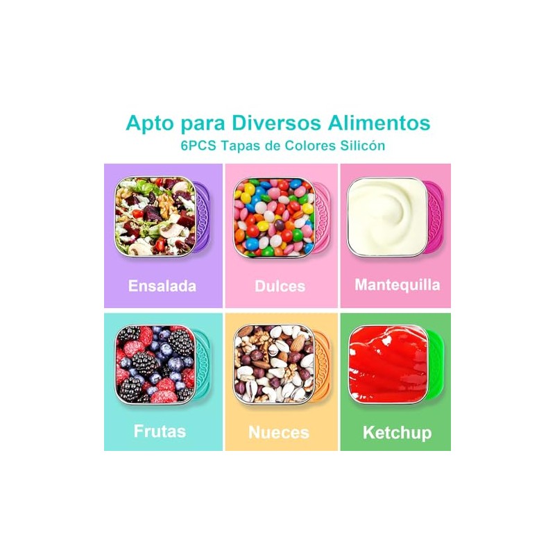 Juego de 6 Recipiente de Aderezo de Ensalada para Llevar,
