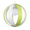 MiniSun Modern Green and Cream Fabric Cocoon Globe Style Ceiling