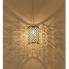 Surpars House Plug in Pendant Light Silver Crystal Chandelier with