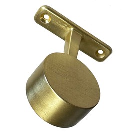 Desunia Die-Cast End Hanger for Satin Brass Round Closet Rod | 32mm Diameter | 2 Pack