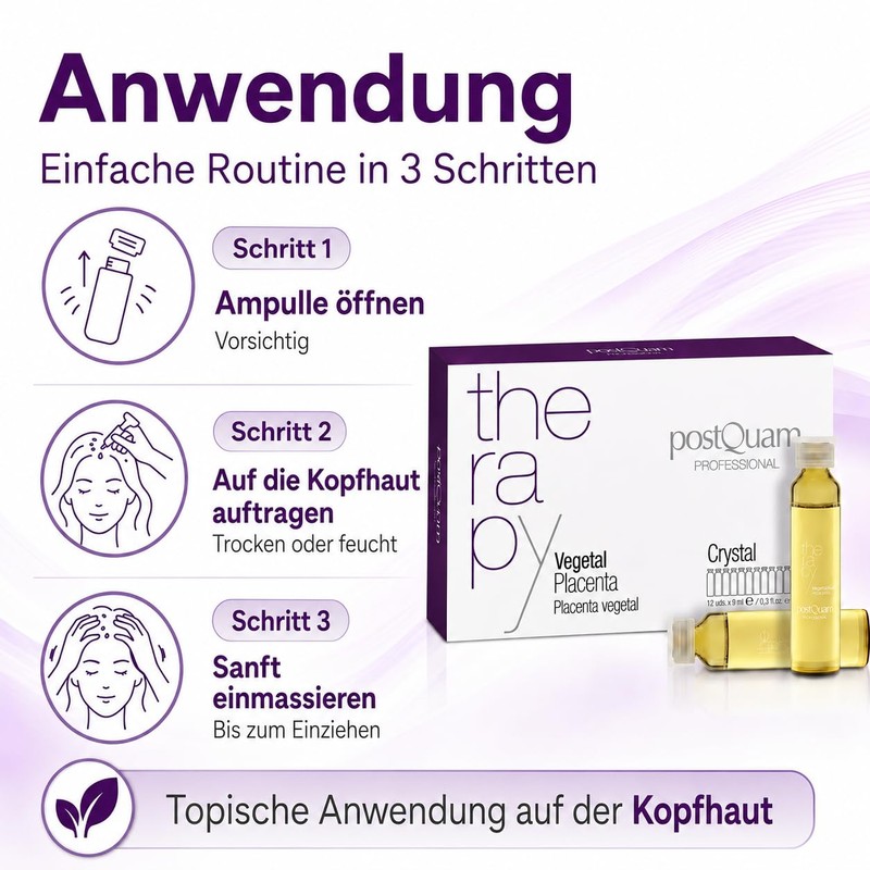 PostQuam Hair ampoules with plant placenta - intensive care for