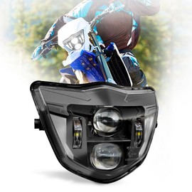 Chelhead Led Headlight for Yamaha WR250R Cross Country WR250R WR450F YZ250F YZ450F YZ TTR WR FX MX Motorcycle Headlight High Brightness DRL Included 1 Piece