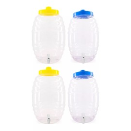 Barril 4 Barril Vitroleros Con Llave 2 De 20 Litros Y 2 De 10 Litro