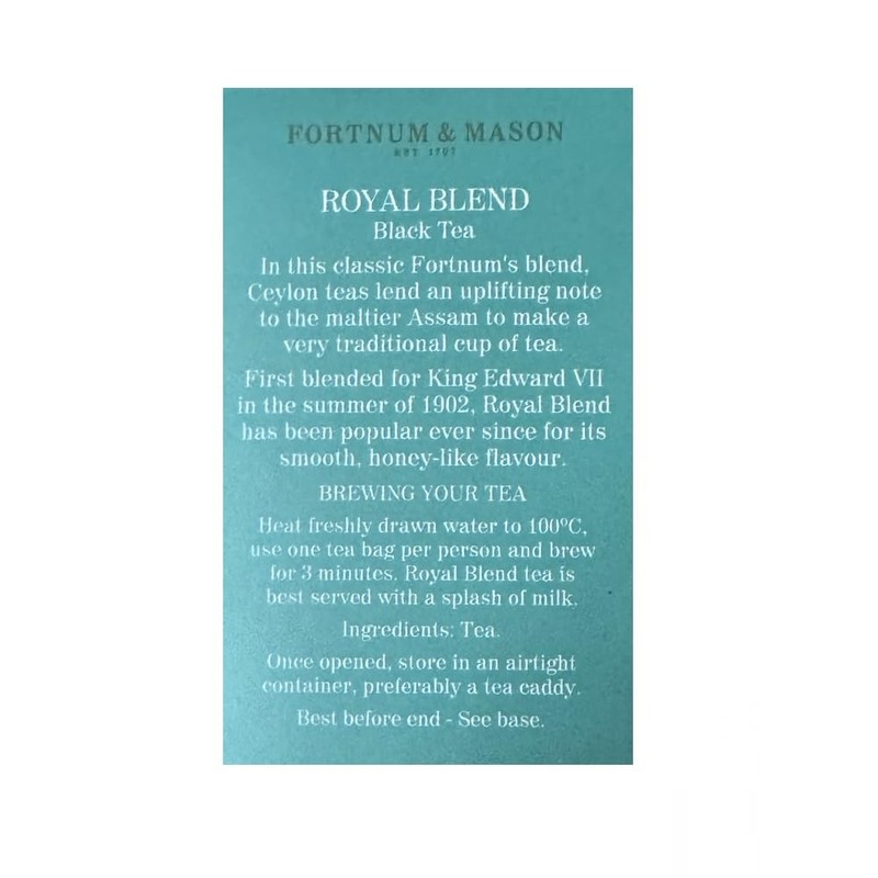 Fortnum and Mason. Royal Blend 25 Tea Bags 50g 1.76oz