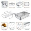 TeamFar Roasting Pan with Rack, 14 Inch Stainless Steel Turkey