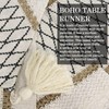 yuboo Boho Table Runner Triangular End, Spring Short Table Runners