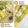 Leeva Yellow Bird Flower Print Curtains, Farmhouse Style View Block