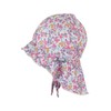 Sterntaler Girls' Peaked Cap Bathing Cap Flowers with Neck Protection