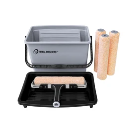 ROLLINGDOG 12 Inch Paint Roller Kit - 7 PC Complete Painting Tool Kit for Home & Professional Use,Includes Adjustable Paint Roller and Microfiber Roller Covers
