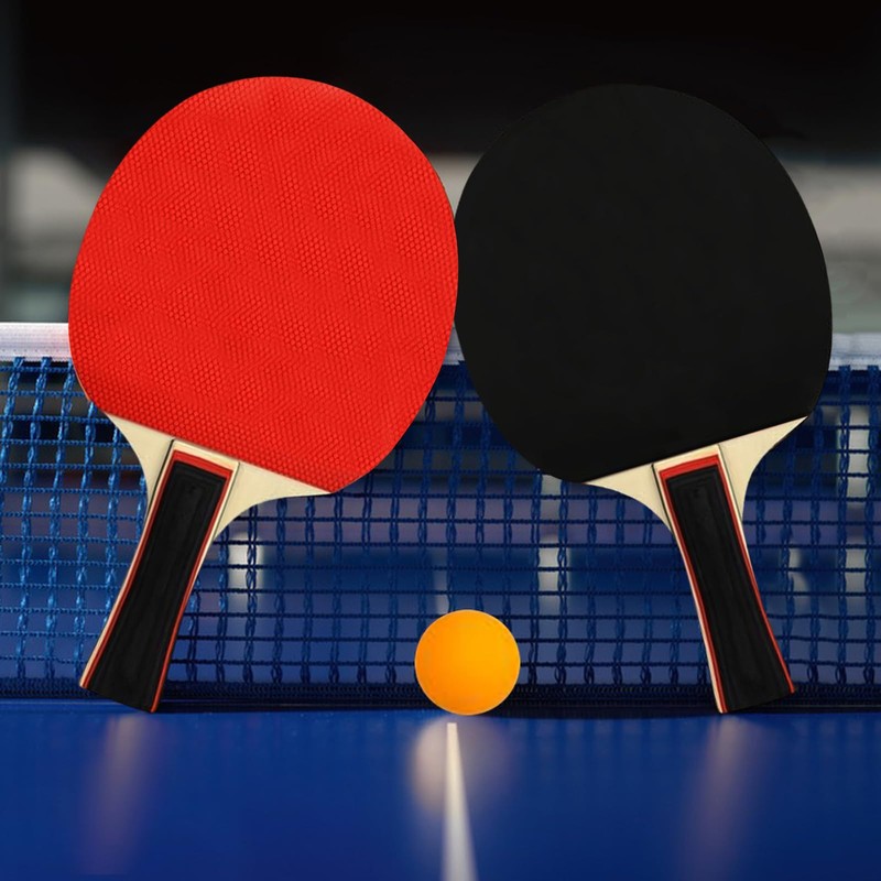 Cisixin Table Tennis Set, 2 Table Tennis Bats, 3 Balls,