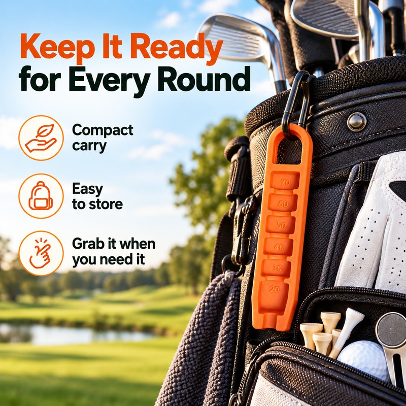 Adjustable Golf Tee Height Setter for Consistent Tee Placement –